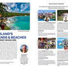 THAILAND'S ISLANDS & BEACHES. THE JOURNEY BEGINS HERE. Hat Yuan (p257), Ko Pha-Ngan. WHO GOES WHERE.

Links: Palmenstrand. Rechts: Portraits von Autoren, Text über Erfahrungen in Thailand.