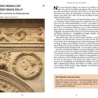 "DAS MEDAILLON DER GRACE KELLY"; eine detaillierte Skulptur zeigt Grace Kelly im Profil, eingerahmt von Ornamenten.