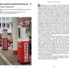 „Die Gasolin-Großtankstelle“ in den Fünfzigerjahren, Hamburg, Montag bis Freitag 10–18 Uhr. Vintage Tanksäulen mit Gaskasten.