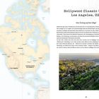 "Hollywood Classic Wine, Los Angeles, USA. Eine Festung auf dem Hügel." Text über Weinbau, Karte von Nordamerika.