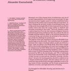 "An Introduction in Support of Collective Housing" von Alexander Eisenschmidt. Inhalt: Bedeutung und Herausforderungen des Wohnungsbaus.