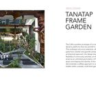 TANATAP FRAME GARDEN, Jakarta, Indonesia. Ein Café mit einer mehrstufigen grünen Landschaft, gestaltet als begehbares Dach.