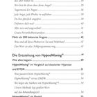 Inhaltsverzeichnis mit Themen zu Angstbewältigung und HypnoWaving. Nummerierte Kapitel und Seitenzahlen.