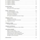 Inhaltsverzeichnis mit Themen wie Hörübungen, Schlagwerk, Stabspiele, Verklanglichen von Texten und Lieder gestalten.