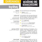 "A VER CUÁNDO QUEDAMOS", "BEGRÜßUNG UND VERABSCHIEDUNG", "Begrüßung", Begriffe und Erklärungen zu informellen spanischen Grußformeln.