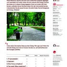 Texte: "Maria Petrowna, Dascha und Iwan sind in einen Park spazieren gegangen", "Я программист", Illustration eines grünen Parks mit Bänken.