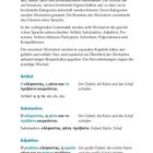 Seite 2: Einleitung zu Wortarten. Deutsch-griechische Beispiele für Artikel, Substantive, Adjektive.