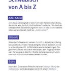 Seite 10: Schwäbisch von A bis Z
Ade, Adéle
ällbodd
Bäbb