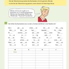 Seite 12, schwierige Laute: ck und tz. Übung zu fehlenden Buchstaben ck, k, tz oder z mit Tabelle und Illustration eines Jungen.