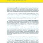 Text: "Die Kurzgeschichte. Eine kurze Einführung."  
Ein gelber Balken oben. Fließtext erklärt die Entwicklung der Kurzgeschichte. Links unten "6".