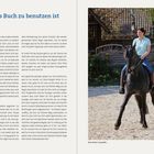 Links: "Wie dieses Buch zu benutzen ist" gefolgt von einem Text. Rechts: Person reitet auf einem dunklen Pferd. Text: "Kein Reiter ist perfekt ...".