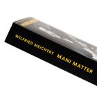 Schwarzes Buchcover mit gelbem Text: "WILFRIED MEICHTRY MANI MATTER".