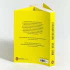 Gelbes Buchcover, Text: Franz Escher wartet auf den Elektriker und vertreibt die Zeit mit einem Buch. Titel: Wolf Haas - WACKELKONTAKT.