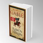 Text: "REBECCA GABLÉ", "RABEN THRON", "SPIEGEL Bestseller-Autorin", "Historischer Roman", "Lübbe". Illustration: Ritter auf Pferd.