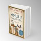 Titel: SINUHE DER ÄGYPTER. Autor: MIKA WALTARI. Unten historische ägyptische Figuren, darüber ein blaues Siegel.