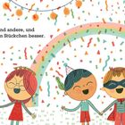 Text: "Respekt. Achtet euch selbst und andere, und macht die Welt so ein Stückchen besser." Fünf fröhliche, bunte Kinder.