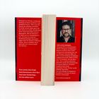 Text links: "Stahl geht ans Fenster...", darunter: "Eine Leiche ohne Auge..."  
Rechts: Biografie von Ivar Leon Menger, Bild des Autors, Website.
