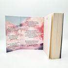 Texte: "Colleen Hoover hat mit Verity einen wahren Psychothriller geschaffen..." Hintergrund: Rosa Wolkenmuster.