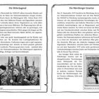 "Die Hitlerjugend" beschreibt die Erziehung von Kindern im NS-Regime. "Die Nürnberger Gesetze" thematisieren Diskriminierung. Links: Foto von Jungen mit Fahnen. Rechts: Werbeplakat mit Mädchen.