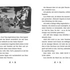 Seite 22 und 23 eines Buches. Links eine Illustration: Eine Szene mit einem rosa Wesen und einem Drachen.