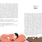 Kapitel 11 Maut. Links ein lachender, gezeichneter Flamingo und ein anderes Tier, beide lächelnd und verspielte Szene.