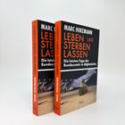 Zwei Bücher mit dem Titel "Leben und Sterben lassen" von Marc Hinzmann. Thema: Bundeswehr in Afghanistan.