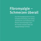 "Fibromyalgie – Schmerzen überall" und eine Erklärung der Krankheit auf grünem Hintergrund.