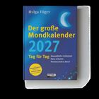 "Der große Mondkalender 2027 Tag für Tag" steht in gelber und blauer Schrift auf einem blauen Hintergrund mit Mondsichel.