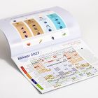 "Januar 2027" und "Jedes Ergebnis ist gleichzeitig ein neuer Beginn." Kalender mit bunten Symbolen und Tabelle.