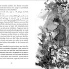 Seite 22. Text über Charlotte, die fliegen lernt. Rechts eine schwarz-weiße Illustration von Kindern in einem Baum.