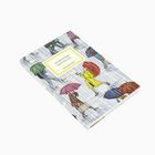 „Ein kleiner Regen macht nicht nass“, Insel-Bücherei. Illustration: Menschen mit bunten Regenschirmen im Regen.