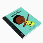Buchtitel: "Little People, BIG DREAMS: Usain Bolt". Kindliche Illustration von Usain Bolt in Jamaika-Trikot.
