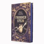 "Mary Shelley FRANKENSTEIN ENGLISH EDITION INSEL." Buchcover mit Herz, umgeben von dekorativen Mustern.