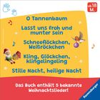 O Tannenbaum, Weihnachtslieder-Buch ab 18 M. Illustrationen mit Weihnachtsfiguren und Musiknoten. Ravensburger.