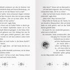 Seitenzahl 10–11. Dialoge zwischen Ruby, Simon und Amir über Pläne und verpasste Anrufe. Illustration eines Helms.