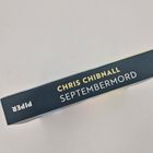 Buchrücken mit Text: "CHRIS CHIBNALL SEPTEMBERMORD". Darunter das Wort "PIPER".