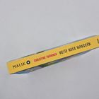 Rückseite eines Buches: "MALIK", "CHRISTINE THÜRMER", "WEITE WEGE WANDERN". Gelber Buchrücken, schwarzer Text.