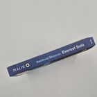 Buchrücken eines Buches mit „Reinhold Messner Everest Solo“ in Blauer Schrift auf blauem Hintergrund.