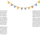 Ein Text an Familien mit frühgeborenen Kindern, der Unterstützung und Ermutigung bietet. Oben bunte Wimpelgirlande.