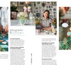 "Meine Papierwelten sind eine Rebellion gegen das Erwachsensein."  
Mehrere Fotos zeigen Papierkunstwerke und eine Frau bei der Arbeit.