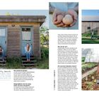 „ICH HABE GELERNT, DASS ES IN ORDNUNG IST, MEINE VORSTELLUNG UND MEINUNG ZU VERÄNDERN.“ Zwei Personen sitzen vor einer Holzhütte.