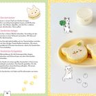 „Sando“ Rezept, Zutaten und Anleitung für Katzengesicht-Sandwiches. Mit Illustrationen von Katzen und einem fertigen Gericht.