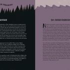 Mystische Phänomene. Links: "Bigfoot" mit einem Wesen im Wald, Text über Begegnung mit Bigfoot. Rechts: "Das Bermuda-Dreieck" und mysteriöse Ereignisse, illustriertes Schiff im Meer.