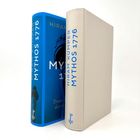 Hiram Kümper: MYTHOS 1776 in Blau, halb eingesetztes Cover mit Statue, daneben ein schlichtes graues Buch.