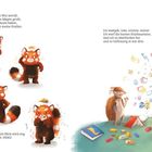 Text oben: „Ich spüre, wie die Wut anrollt...“  
Unten: „Mein Herz schlägt schnell...“

Illustration eines wütenden roten Pandas mit Spielzeug.