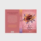 "Cowboys & Confessions" von Marina Maass. Ein Cowboyhut umgeben von Blumen auf rosa Hintergrund.