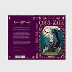 „Zauberhuthase Zack und Hexenkatze Coco“ stehen auf einem magischen Cover mit dunklem Hintergrund und vielen kleinen Details.