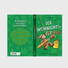 Vorderseite: "DER WEIHNACHTSZWÖLF" von Lucy Astner, Illustration eines Elfs mit einem Pinsel. Rückseite: Text über das Weihnachtszwölf.