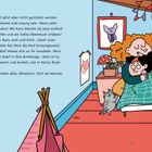 Ein Kinderzimmer; Mädchen wird von einer Frau umarmt, gemütliche Atmosphäre mit Katze, Pflanzen, Gemälden und Zeltdeko.