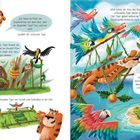 „Ein Tukan im Meer, ein Seepferdchen auf dem Land, aber ein fliegender Tiger? Das wird nie was!“, zweifelt der Tiger. Tiere helfen.